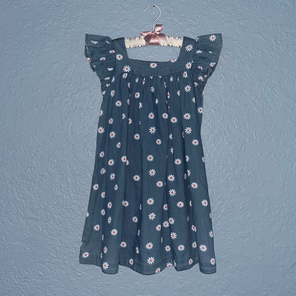 Tucker + Tate Floral Daisy Blue Dress Girls Size 5